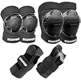 BODYPROX Knee Pads Elbow Pads Wrist Guards Set for Inline Skating, Skateboarding, Roller Derby and BMX Ride.