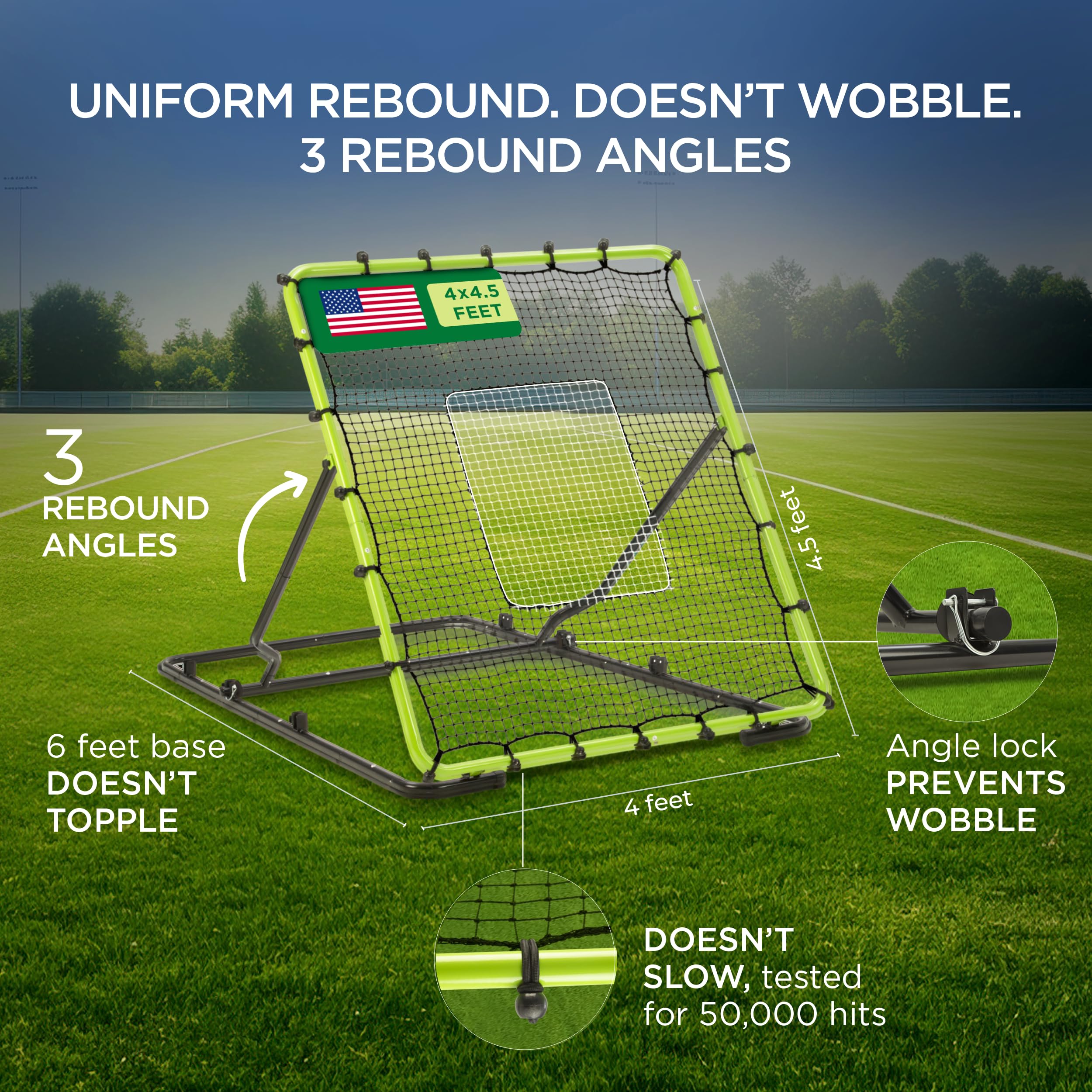 Baseball Rebounder Net Bounce Back Fielding Trainer for Baseball Softball
