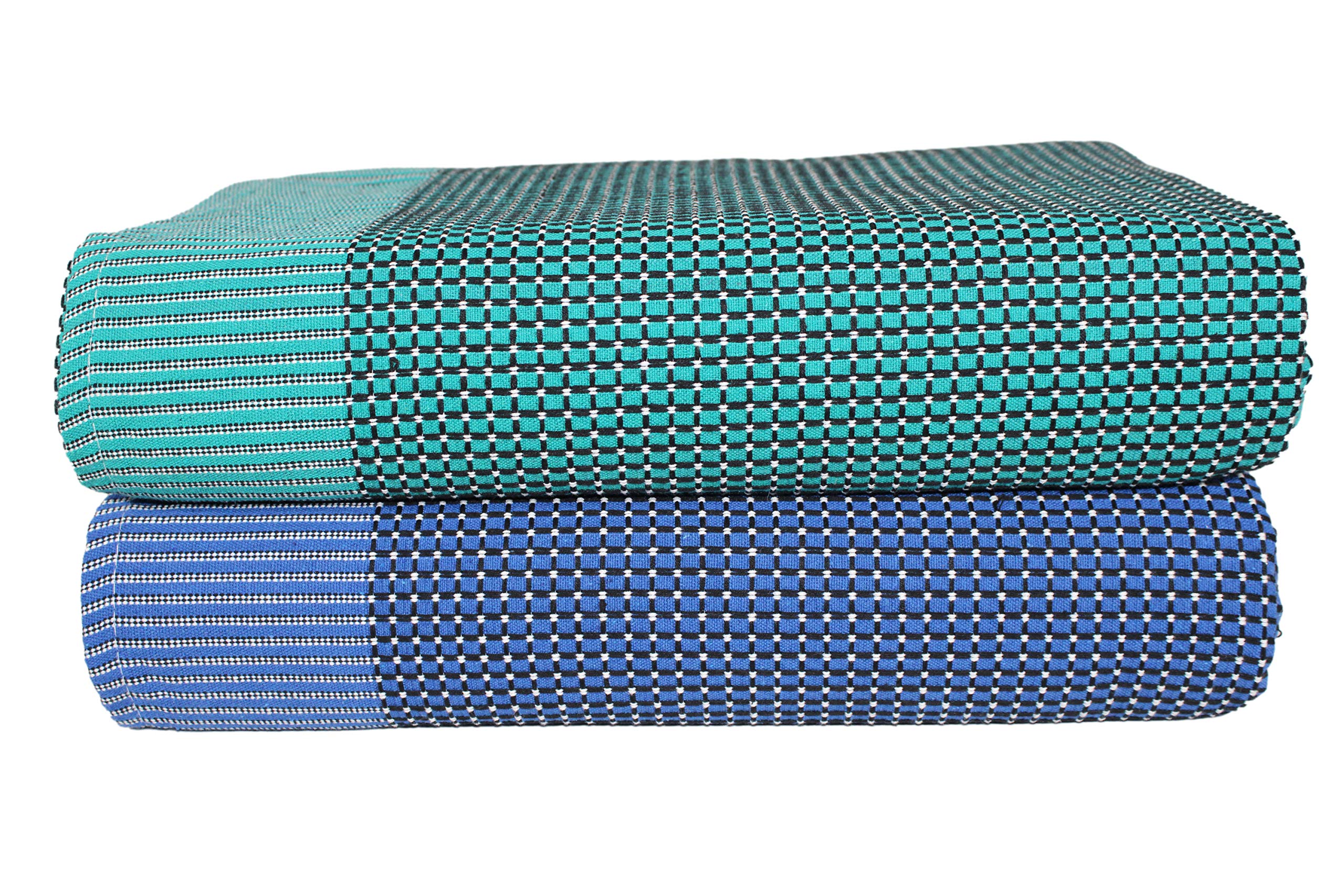 THARUNSHA ELITE Single Size Pure Cotton Blanket/Solapur Chaddar/Cotton Bedsheet for All Weather Daily use Checkered Dark Blue Dark Green (60x90 inches -) Set of 2 (B08VHBK75N) Amazon Price History, Amazon Price Tracker