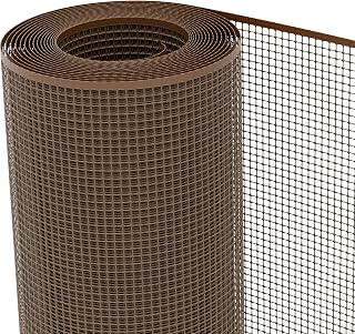 TENAX Malla de Plástico Quadra 10 Marrón 0,50x3 m, Malla Protectora Multiuso para Balcones, Vallas y Cercados