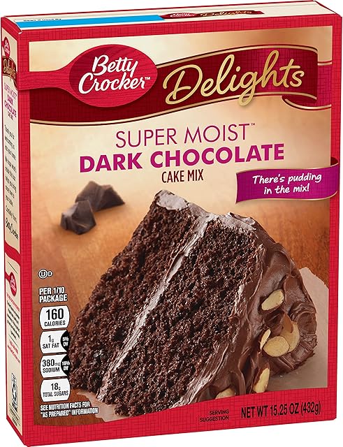 General Mills Betty Crocker Dark Chocolate Cake, 15.25 oz.