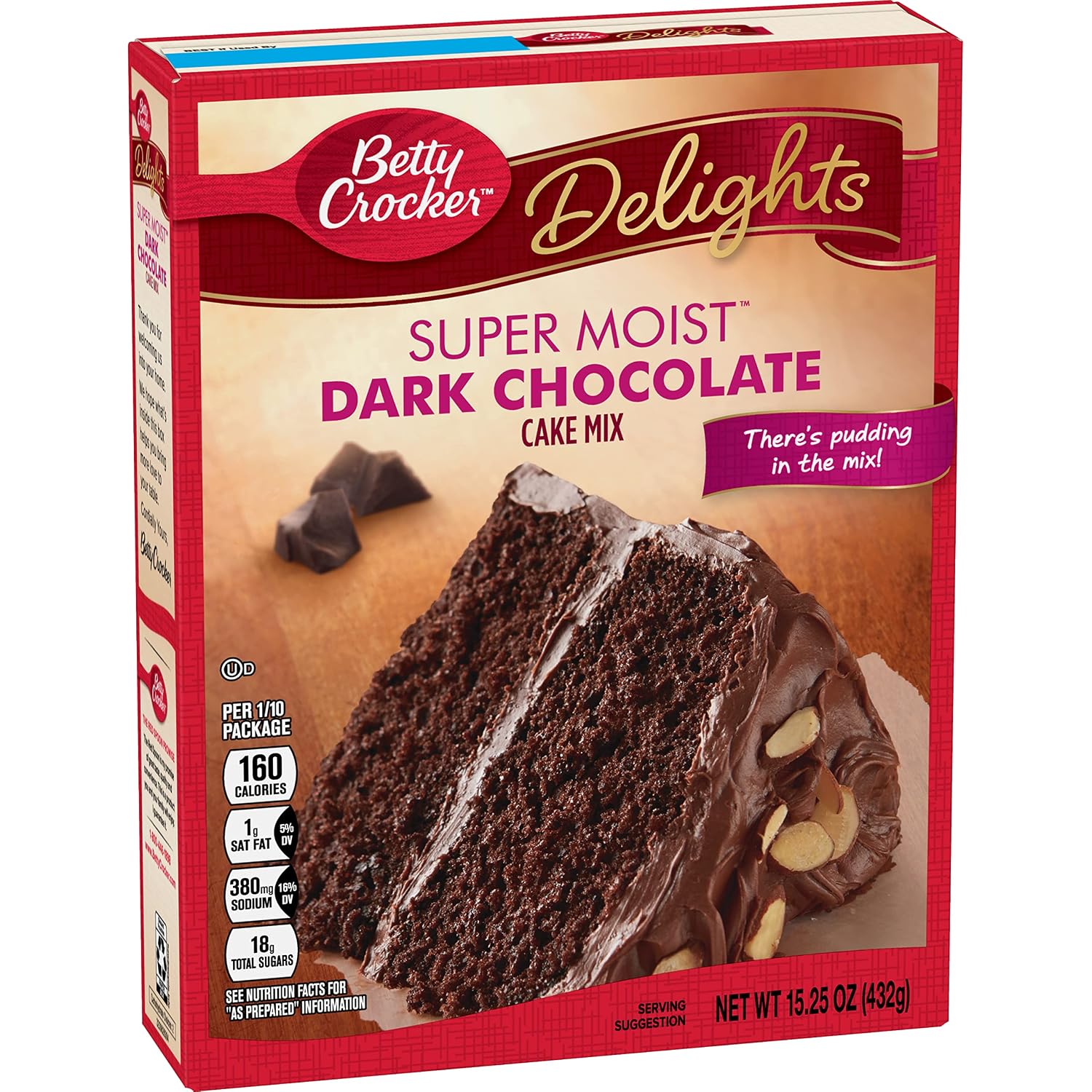 General Mills Betty Crocker Dark Chocolate Cake, 15.25 oz.