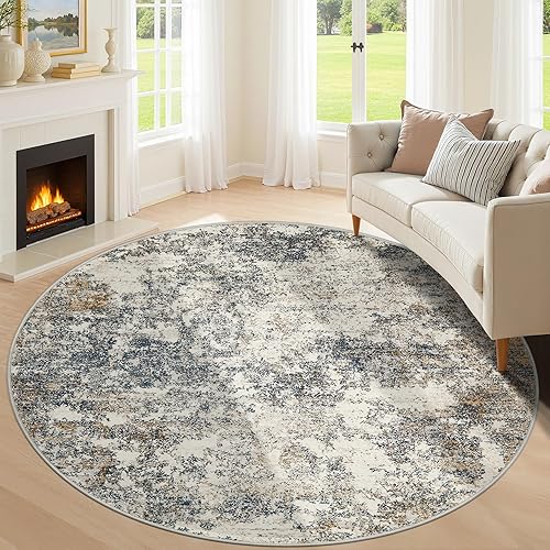 Miniatura 13 de Alfombras de área de 8x10 lavables a máquina - Alfombras grandes modernas abstractas para sala de estar, alfombra delgada suave antideslizante para