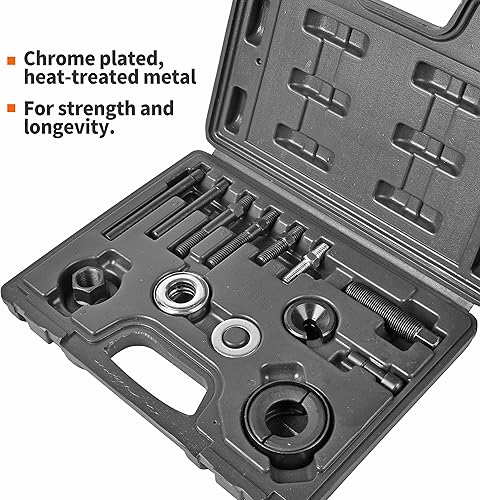 Miniatura 5 de Aain Paquete de 14 extractores de poleas e instalador que quita e instala automáticamente poleas de bomba de dirección asistida en la mayoría de los