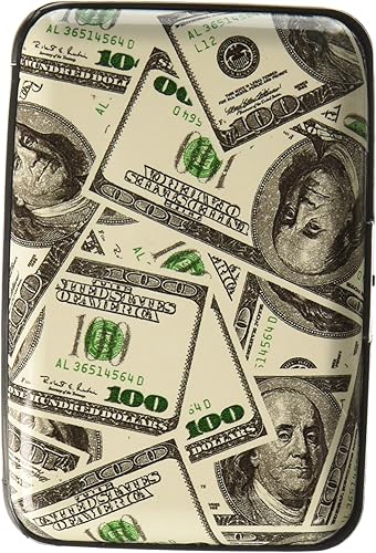 Miniatura 7 de Tarjetero de aluminio con bloqueo RFID para hombres y mujeres - Funda de metal delgada para tarjetas de visita (patrón a cuadros)