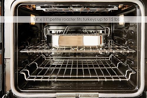 Miniatura 5 de All-Clad Specialty - Asador de acero inoxidable con estante antiadherente de 11 x 14 pulgadas, apto para horno, asador de 500 F, ollas y sartenes,