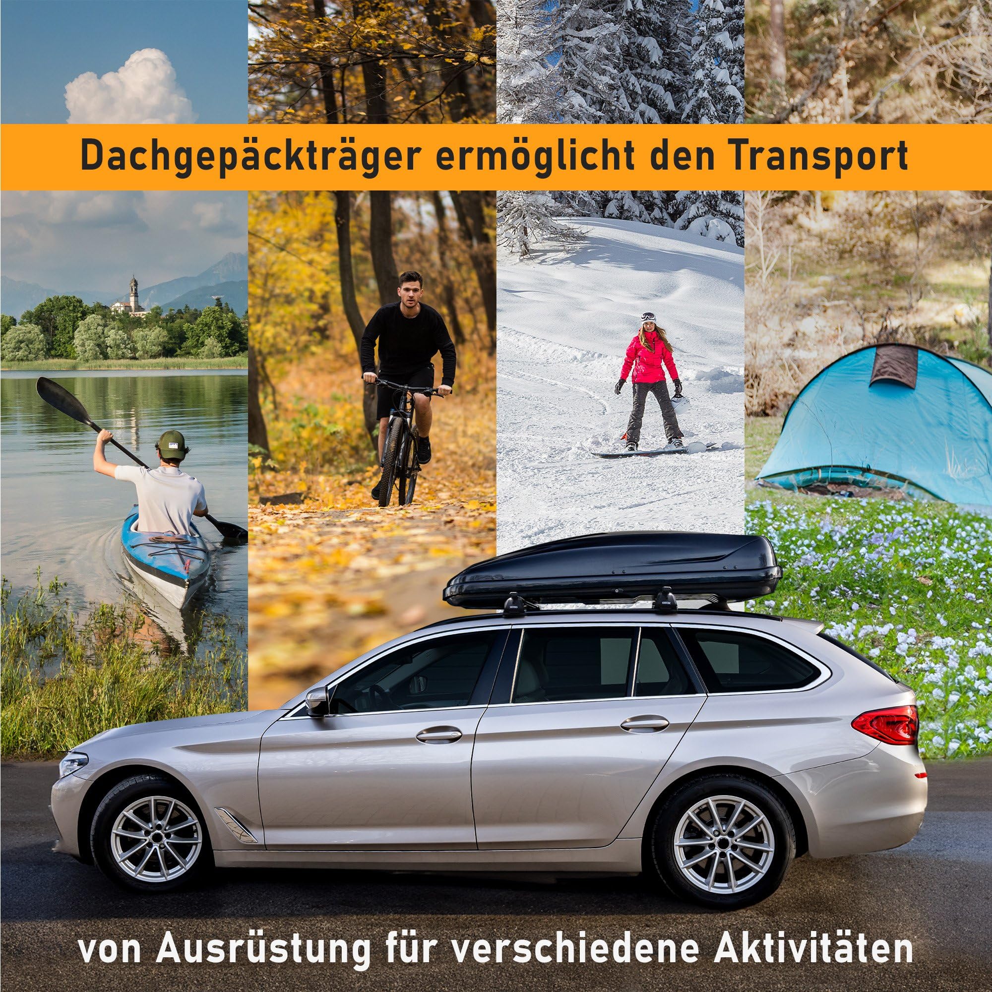 CHROMEMASTER | Dachgepäckträger Relingträger Dachträger | Kompatibel mit Mercedes Vito 2014+ | Er dient zum Transport Einer Dachbox, Fahrradträger, Leiter; Leichte Konstruktion aus Aluminium