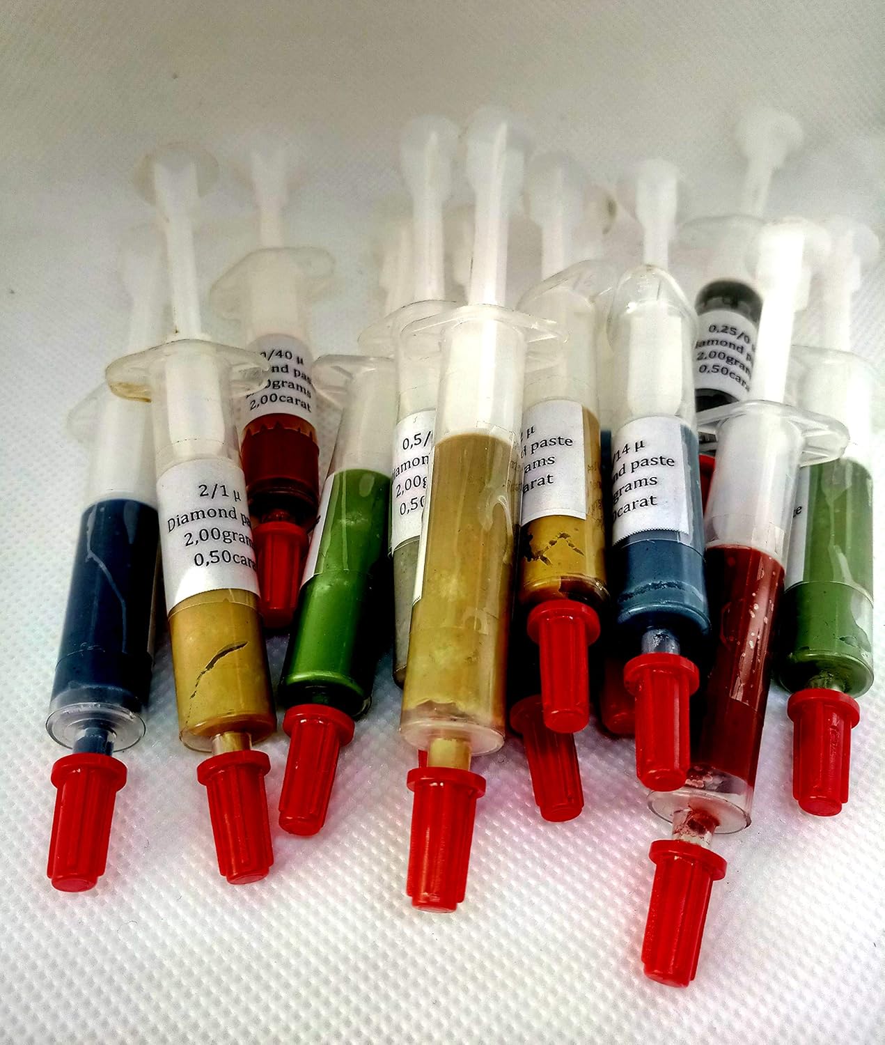 13pc x 2 Gram Diamond Paste Polishing Compound Increased Concentration 0.25-60μ