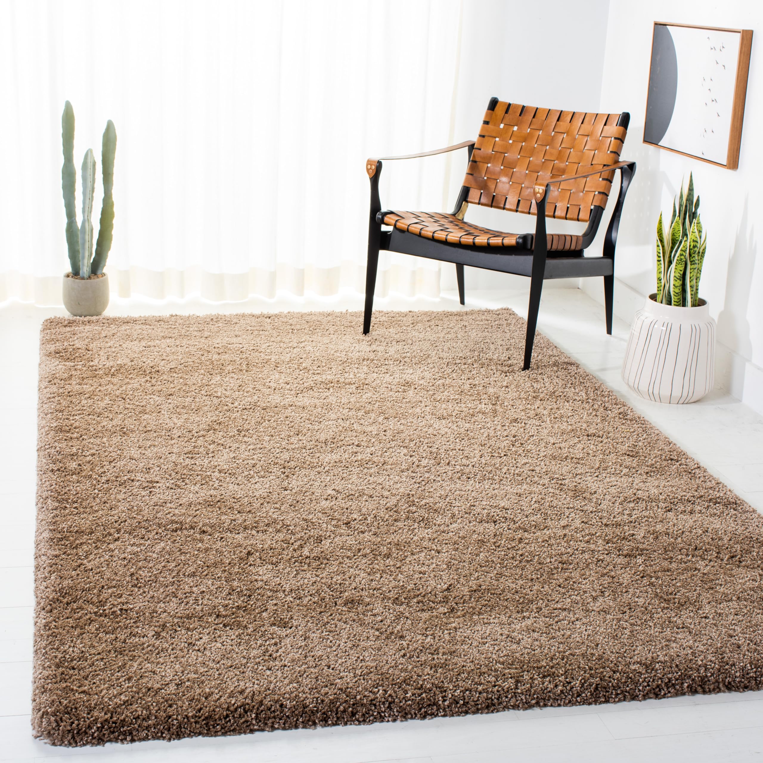 Safavieh Milan Shag dark beige 4x6 area rug