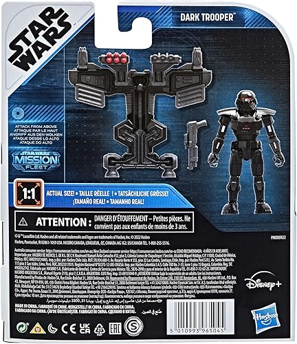 Miniatura 3 de STAR WARS Mission Fleet Gear Class Dark Trooper Attack from Arriba, figura y vehículo a escala de 2.5 pulgadas, juguetes para niños a partir de 4