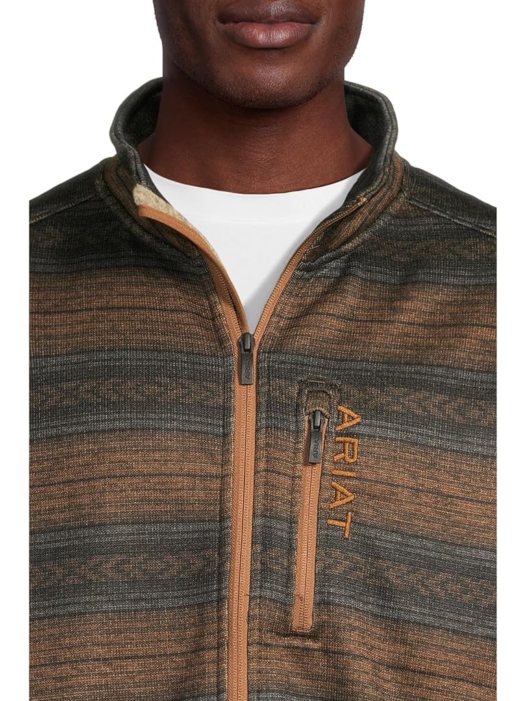 Brown Ariat Caldwell Full Zip Sweater