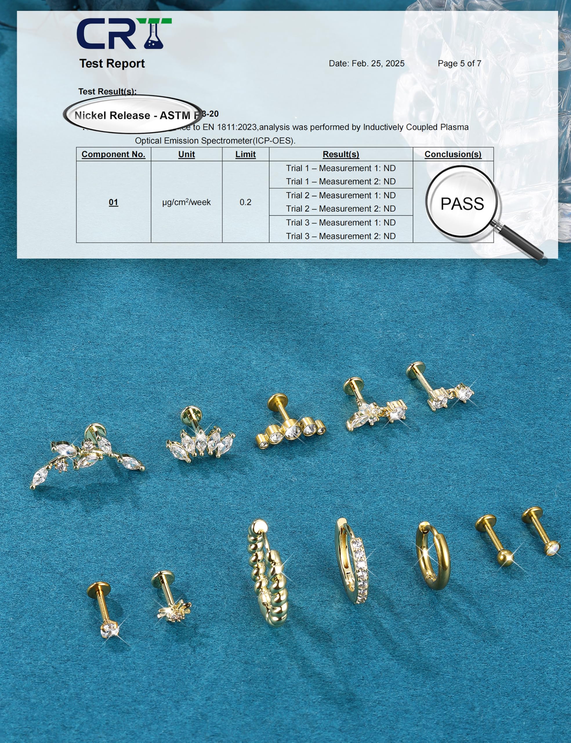 GXNRHG Biżuteria do piercingu Helix Zestaw do przekłuwania tragusa ze stali chirurgicznej Bezgwintowy wciskany płaski tył Labret Kolczyki do nosa Kolczyki na chrząstkę Obręcze Srebrna złota muszla