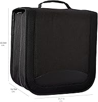 Vista 6 de Yaxa Basics Carpeta de almacenamiento portátil de poliéster para CD/DVD, capacidad 400, color negro