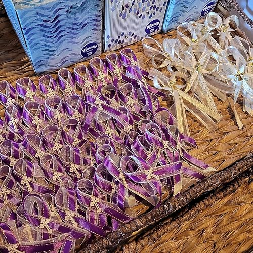 Miniatura 3 de Cintas de satén beige de 1 pulgada x 25 yardas, cinta de tela con bordes dorados para envolver regalos, manualidades, ramos florales, lazos para el