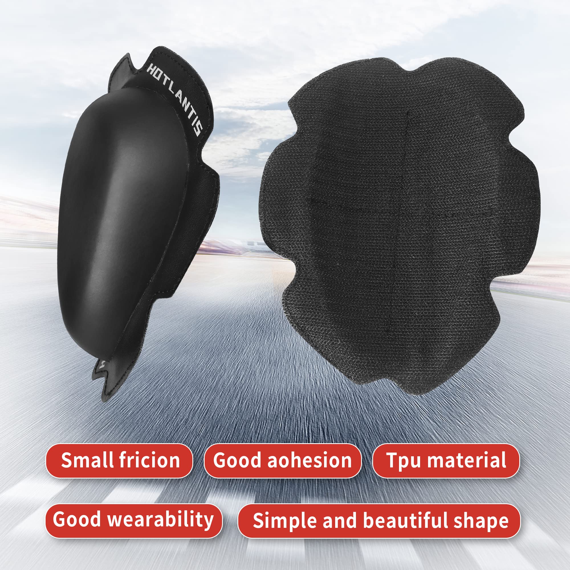 Deslizadores rígidos de rodilla HOTLANTIS para carreras moto, ligeros y resistentes