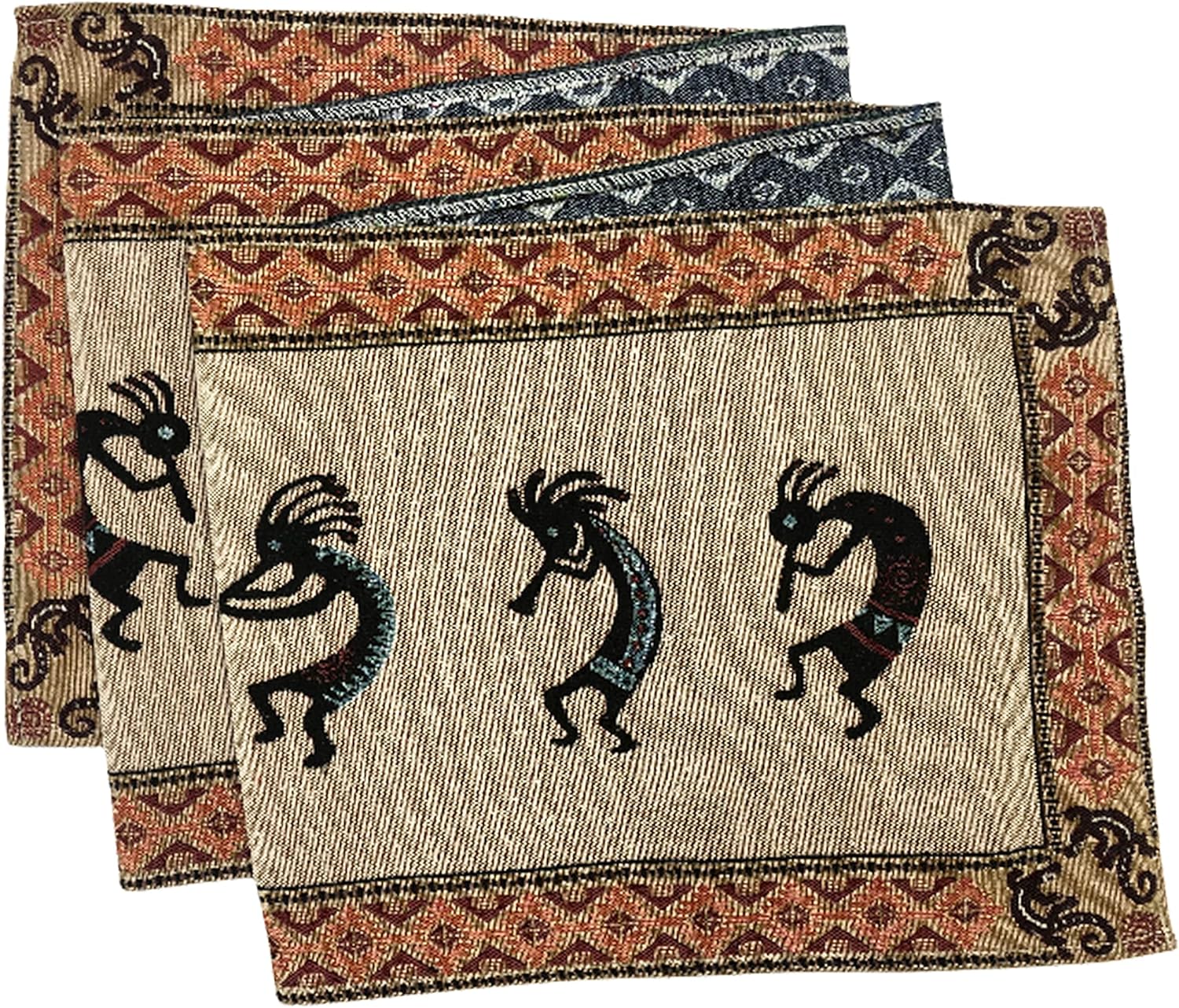 Sonoran Souvenirs Kokopelli Woven Table Runner (13" x 72") Kitchen Dining Decor Tablecloth 72 inches Southwestern-Inspired Tapestry Tablecloth