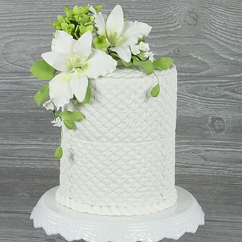 Vista 3 de Global Sugar Art Hydrangea Blossoms Sugar Cake Flowers Spray Green, 4 unidades por el chef Alan Tetreault Verde