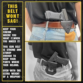 YOETEY Leather Gun Belt for Men - 1.5