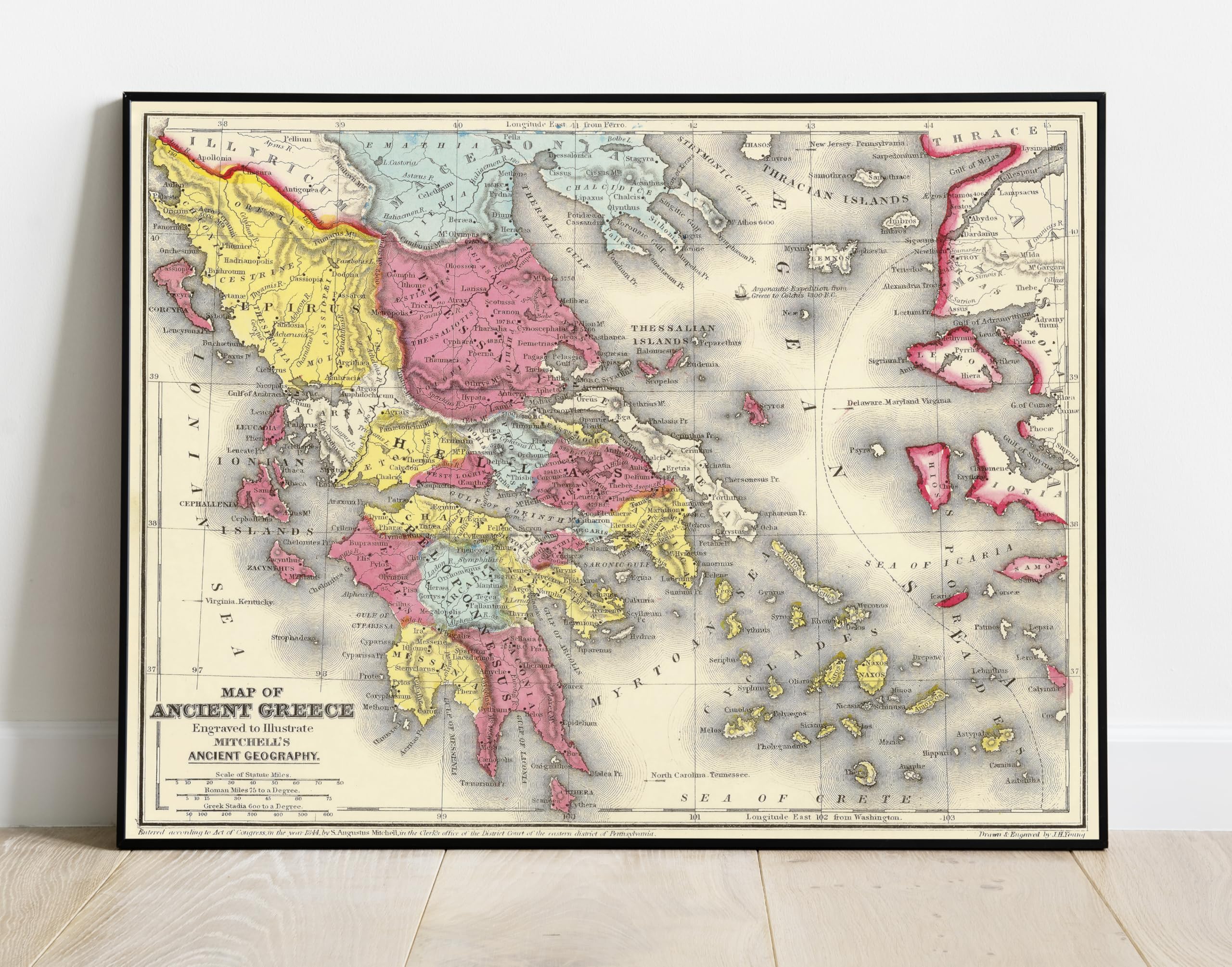 Amazon.co.jp: 歴史地図:古代ギリシャの地図ミッチェルの古代地理を