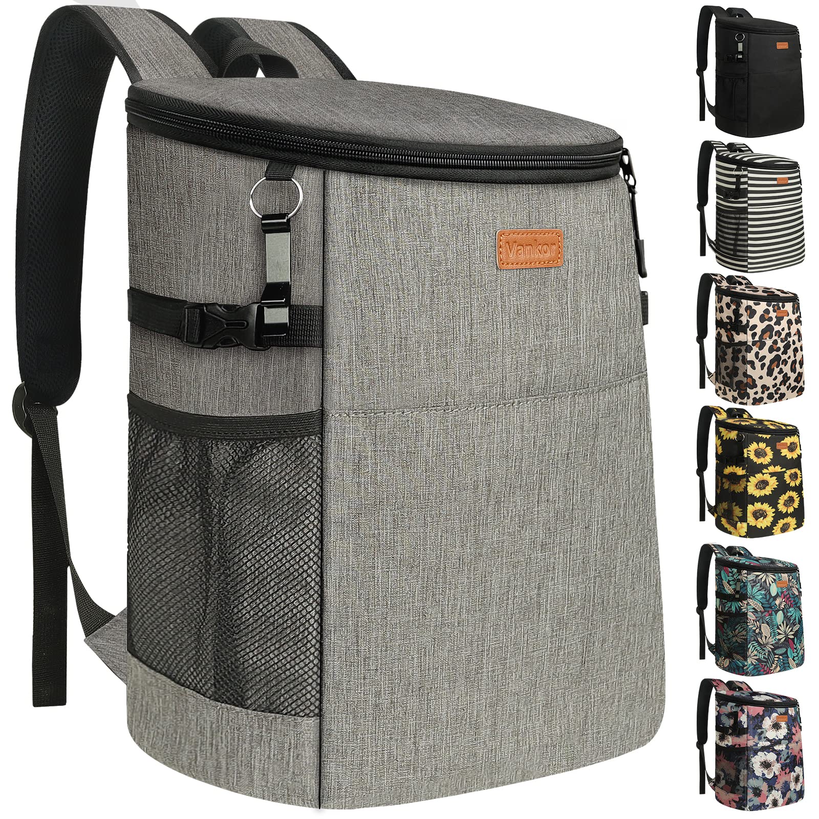 Zaino da campeggio con 30 lattine, morbido zaino refrigerante isolato a prova di perdite, borsa termica da viaggio, impermeabile, per pranzo, picnic, spiaggia, viaggi, lavoro, bevande, birra