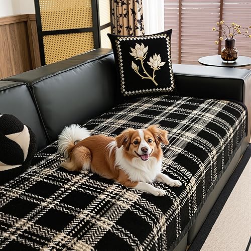 Miniatura 14 de MYSKY HOME Funda para Sofá de Perro, Fundas para Sofá Seccional, Fundas para Sofá de 4 Cojines Apto para Mascotas, Funda de Sofá Lavable, Protector
