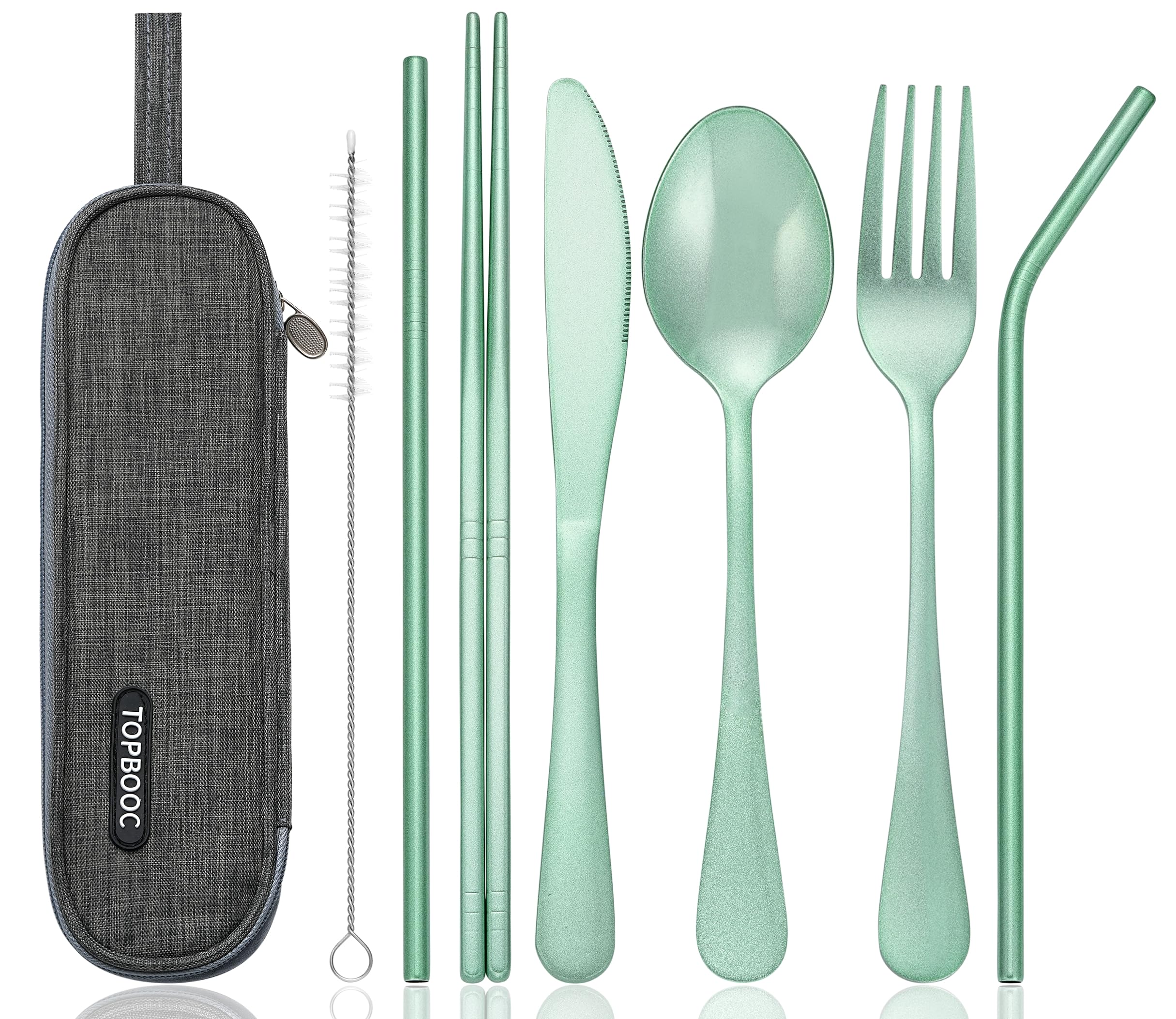 Topbooc Portable Stainless Steel Flatware Set