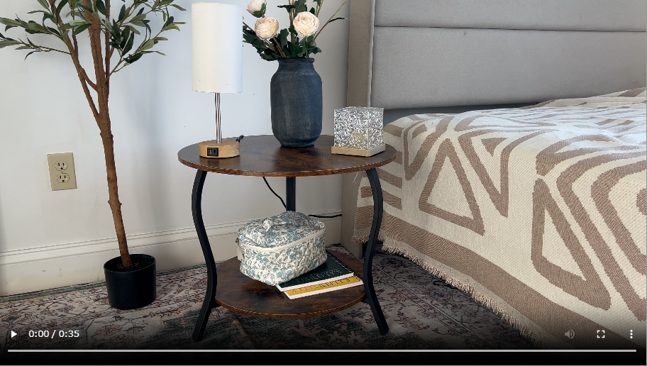 Amazon｜ZEXVIDA コーヒーテーブル 丸型 ローテーブル 2段収納 幅58