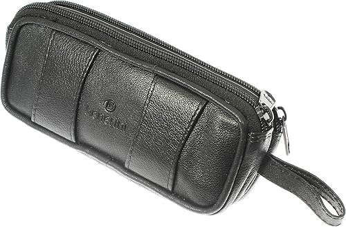 Suave piel de cordero Double espectáculoCarcasa con Trabilla para Cinturón negro Negro Suave piel de cordero Double espectáculoCarcasa con Trabilla para Cinturón negro Negro