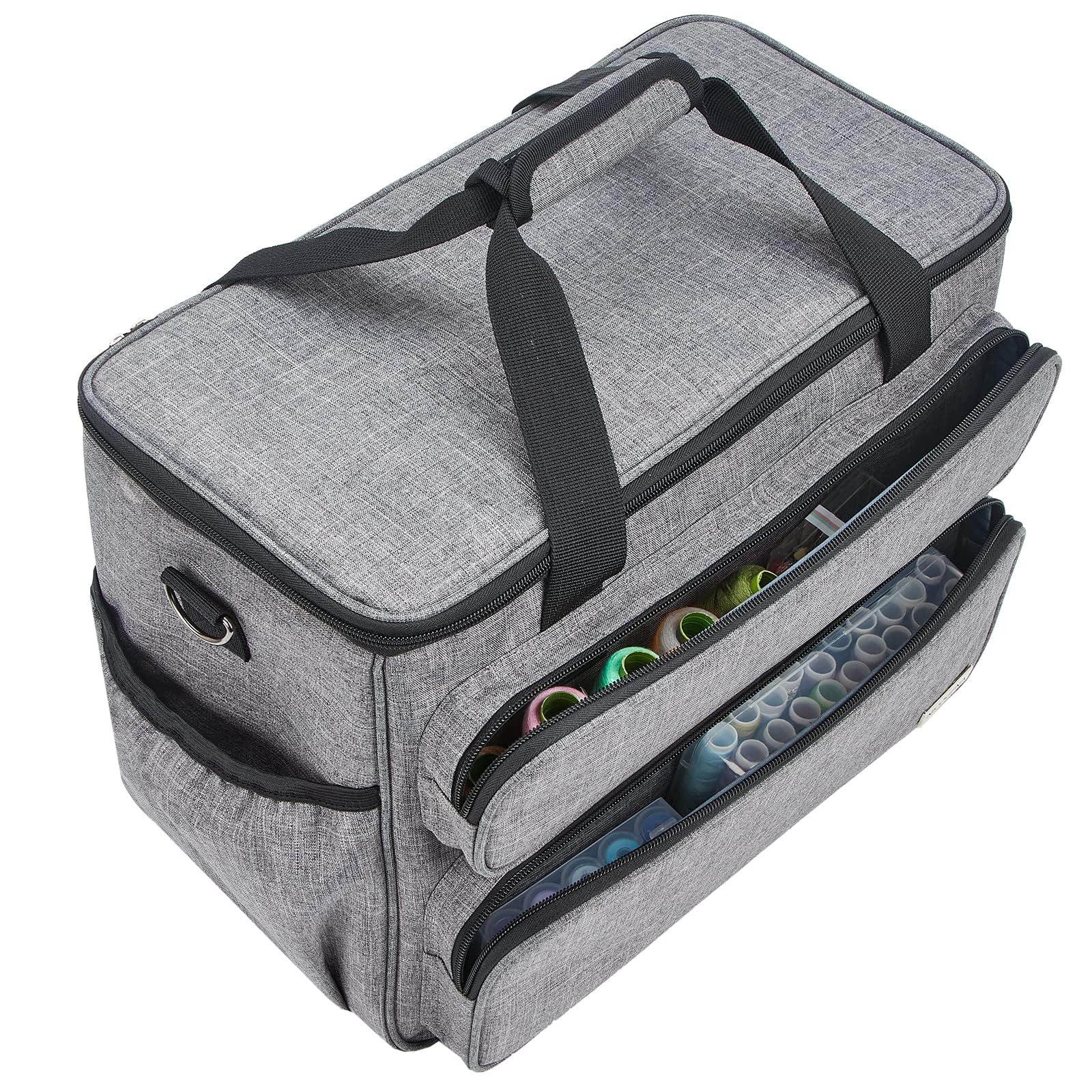Borsa organizer per accessori da cucito densa con accesso superiore