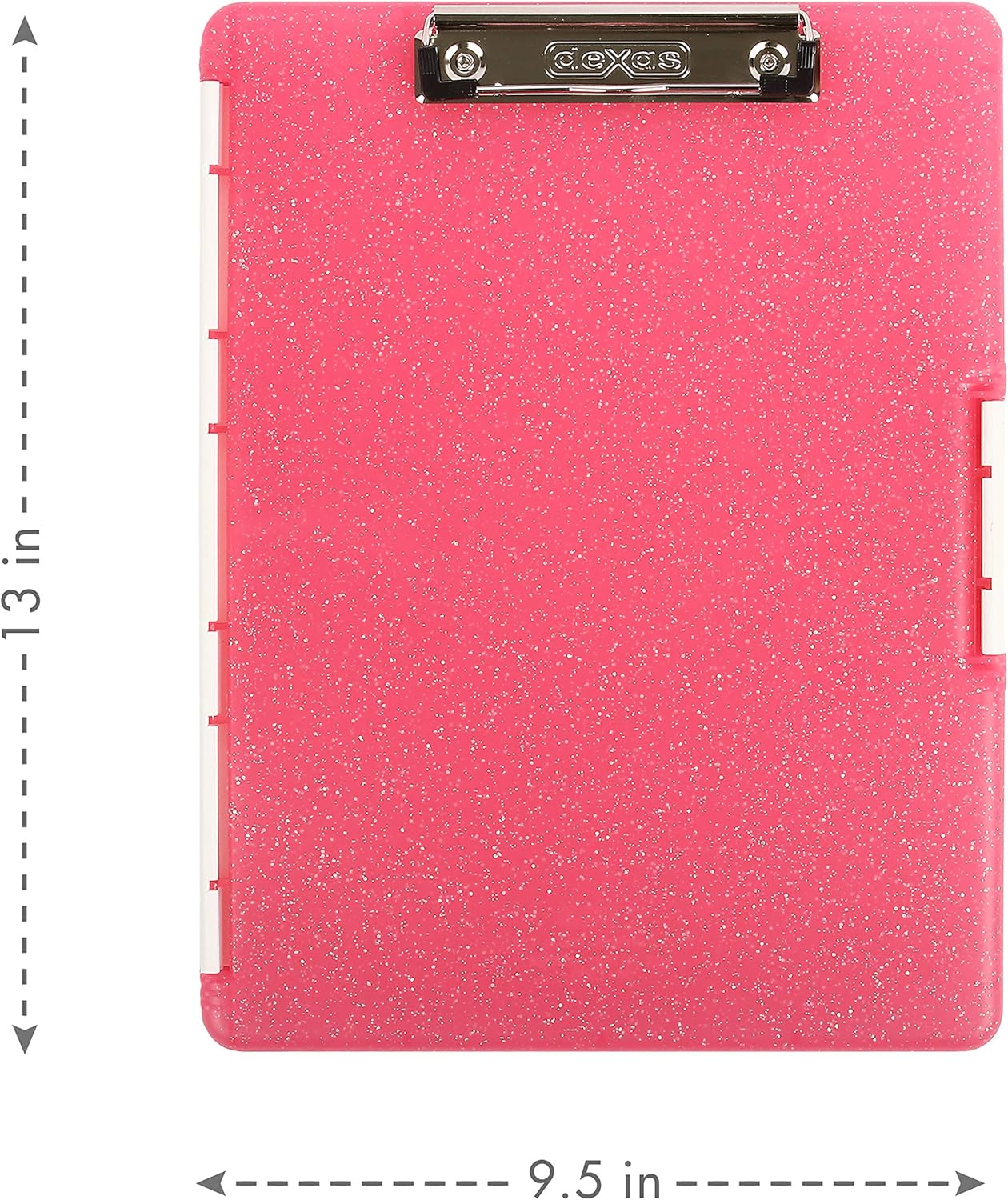 Dexas 3517-217G Slimcase 2 Storage Clipboard with Side Opening, Pink Glitter : Office Products