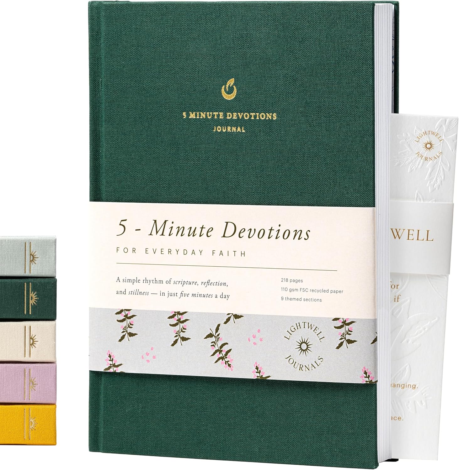 5-Minute Devotional Journal for Women: Daily Christian Scripture Reflections, Guided Prompts & Prayer | Build Faith in Just 5 Minutes a Day | 218 Pages, 110gsm Paper (Forest Green)