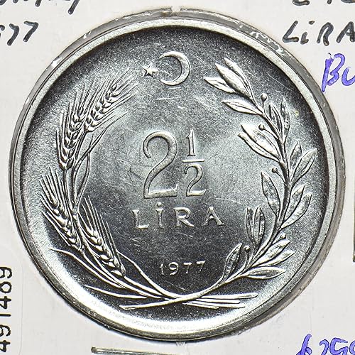 Miniatura 2 de Collectible Coin Turkey 1977 2 1/2 Lira BU 491489