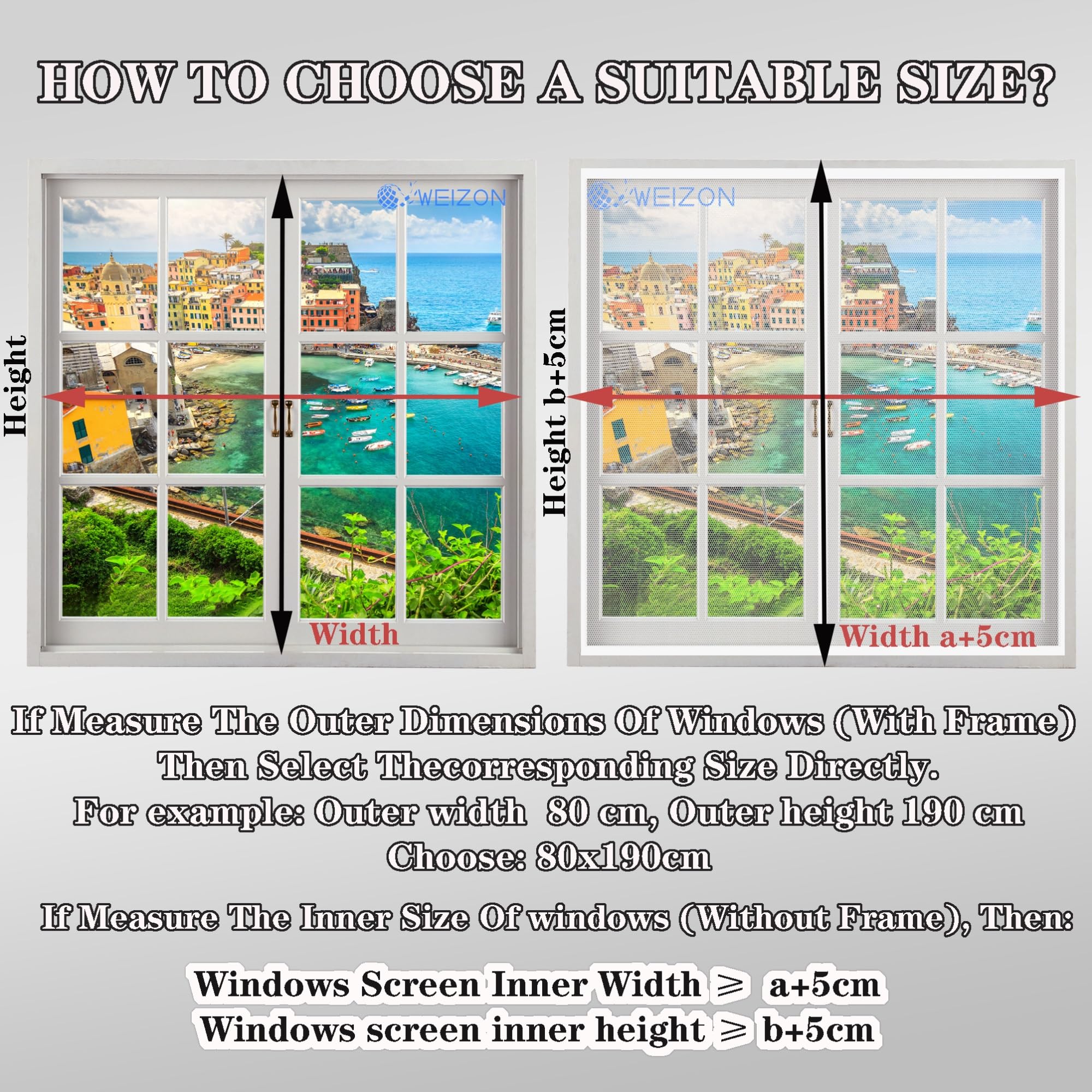 Moustiquaire De Fenêtre Et De La Moustiquaire De Porte,55X75Cm(21.6X29