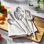 ZWILLING Premier Series Opus 45-Piece Ensemble en acier inoxydable plat - Fabriqué avec de l'acier de formule spéciale parfait pour presque 300 Années, Lave-vaisselle en sécurité, Service pour 8