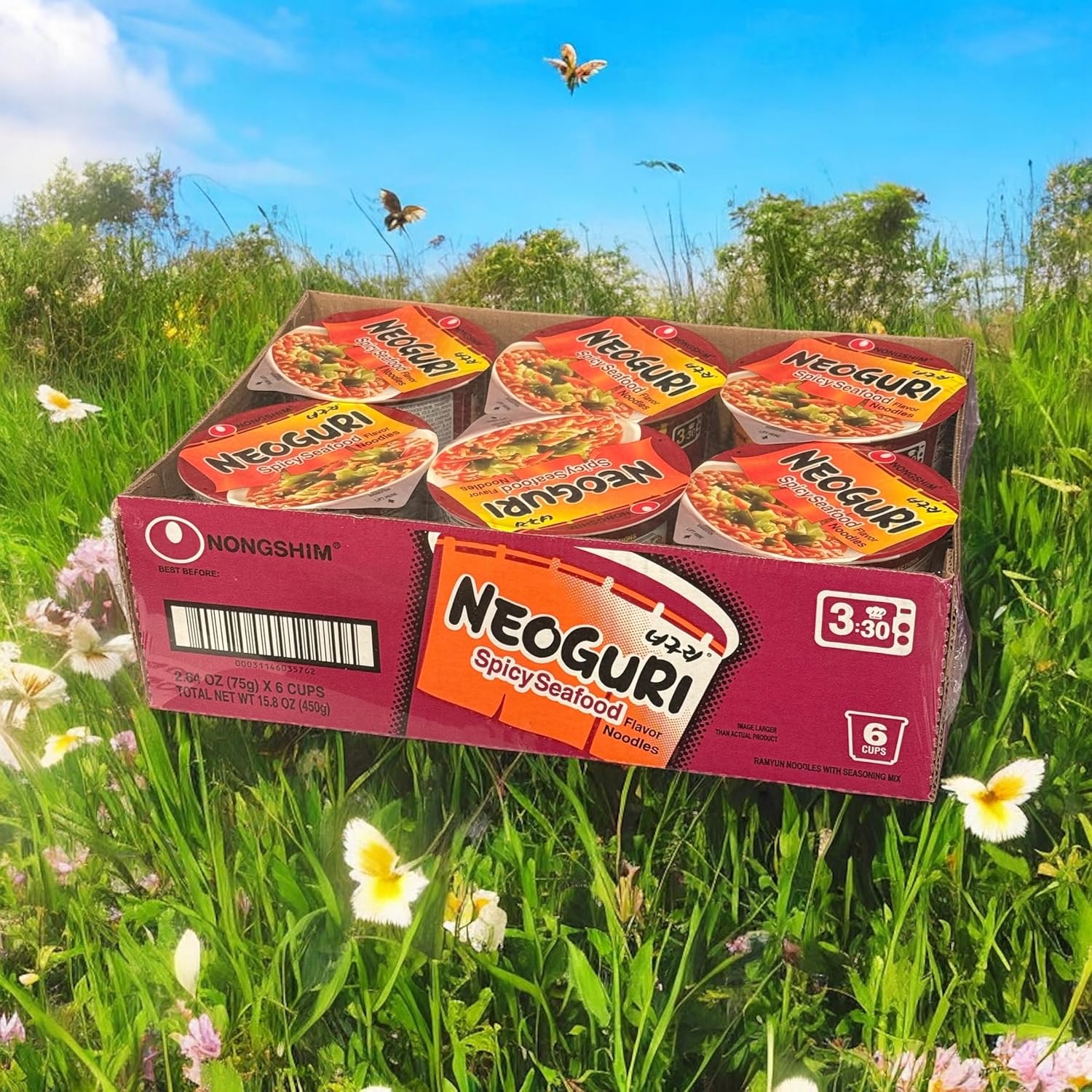 Korean Instant Noodles (CASE SET, NEOGURI SPICY SEAFOOD INSTANT NOODLES)