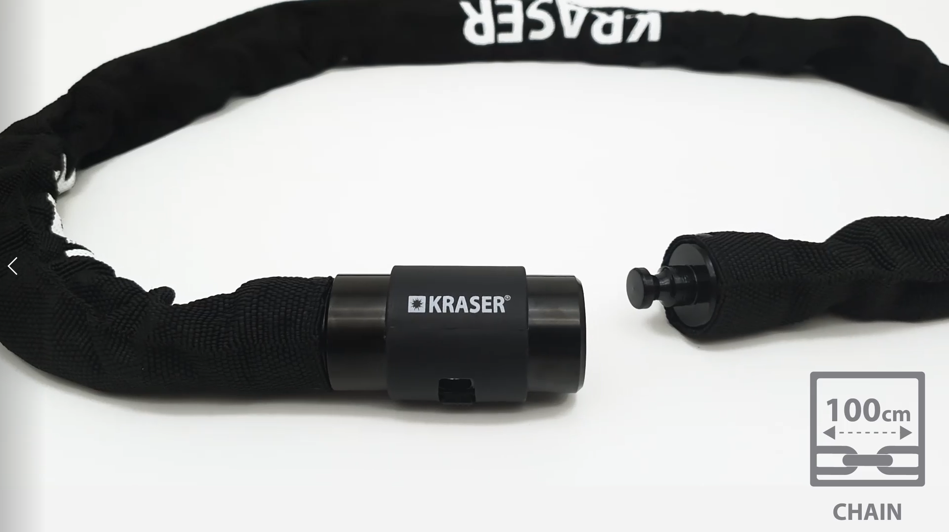 Lucchetto Bici Antifurto KRASER - Catena Acciaio 6mm, 100cm, Chiavi 3, Per Bici/Moto - Foto 6