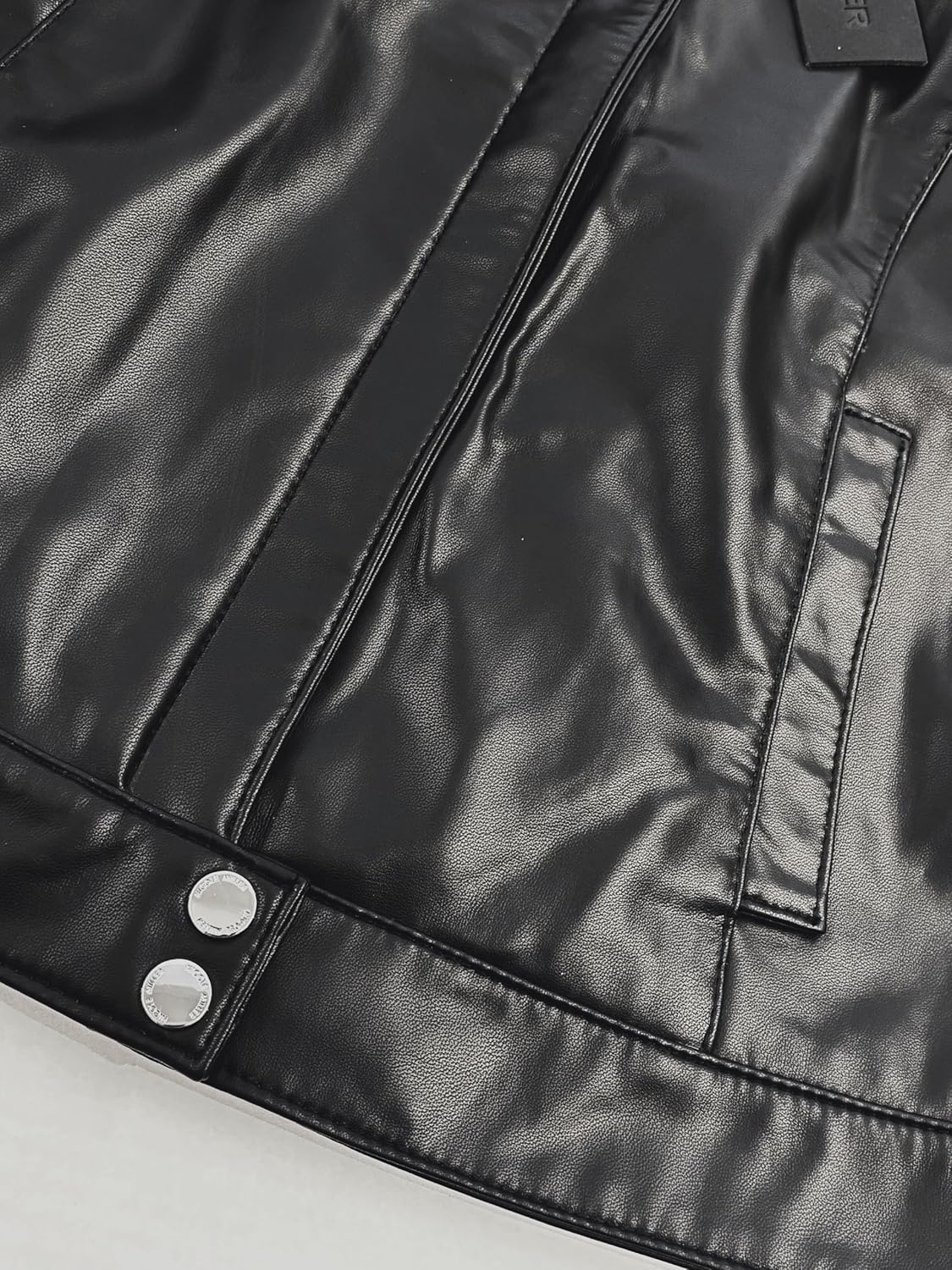 Nicole Miller Women's Genuine Leather Jacket With Zip-Front and Turn-Down Collar in Perforated Suede or Leather Sizes S–XL - Image 3