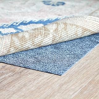 RUGPADUSA - Dual Surface - 9' Round - 1/10" Thick - Felt and Rubber - Low Profile Non-Slip Rug Pad - Made in The USA