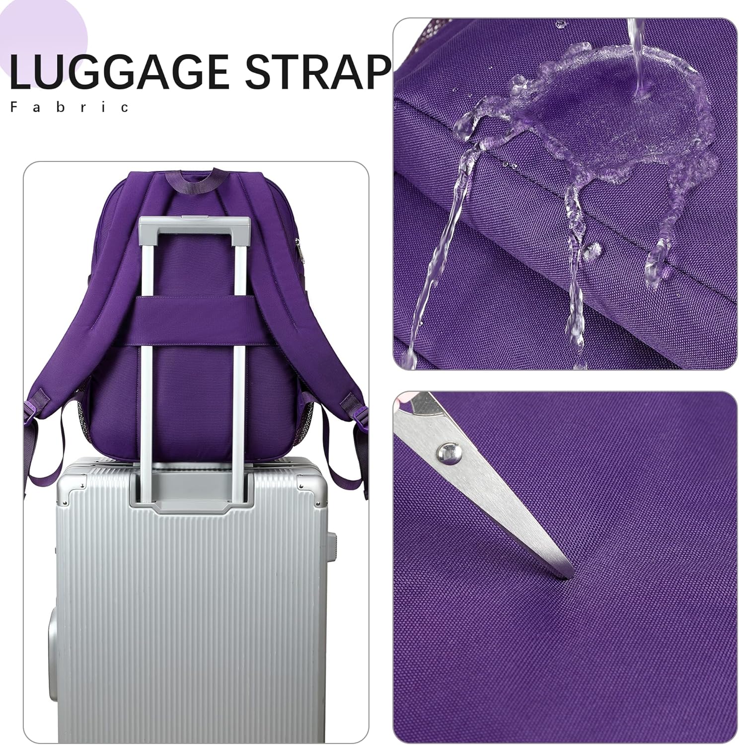 abshoo 29L Backpack for School College Bookbag Middle High School Backpacks Casual Daypack Travel Backpack (Purple) - Image 4