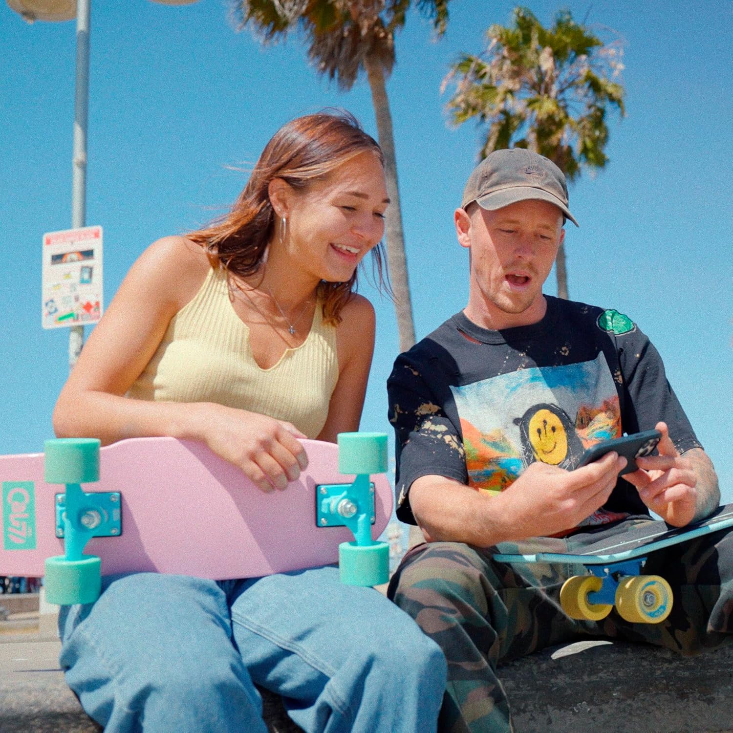 Cal 7 Fishtail Deck 22-inch Mini Cruiser Skateboard