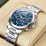 BY BENYAR Mens Watches Analog Quartz Chronograph Waterproof Men's Wrist Watches Fashion Designer Big Face Watch with Calendar Elegant Gifts for Men