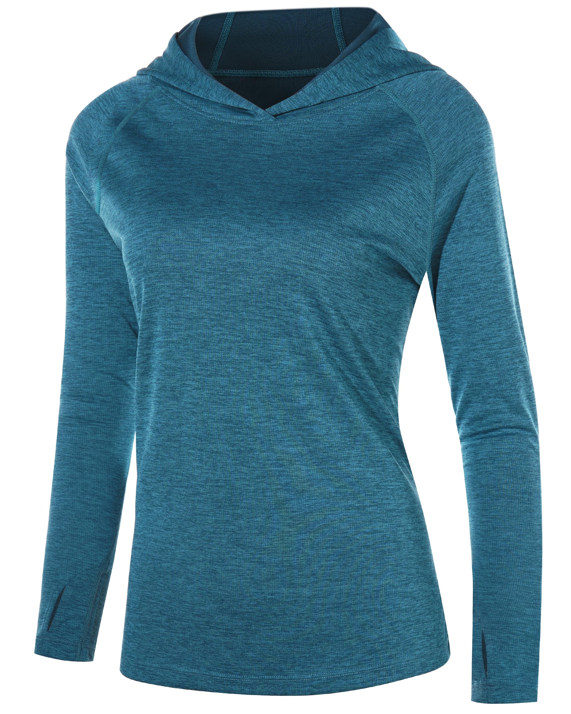 Roadbox Women's UPF 50+ Sun Protection Hoodie, Long Sleeve Hiking Fishing Hooded Shirt, Lightweight Outdoor UV Rash Guard