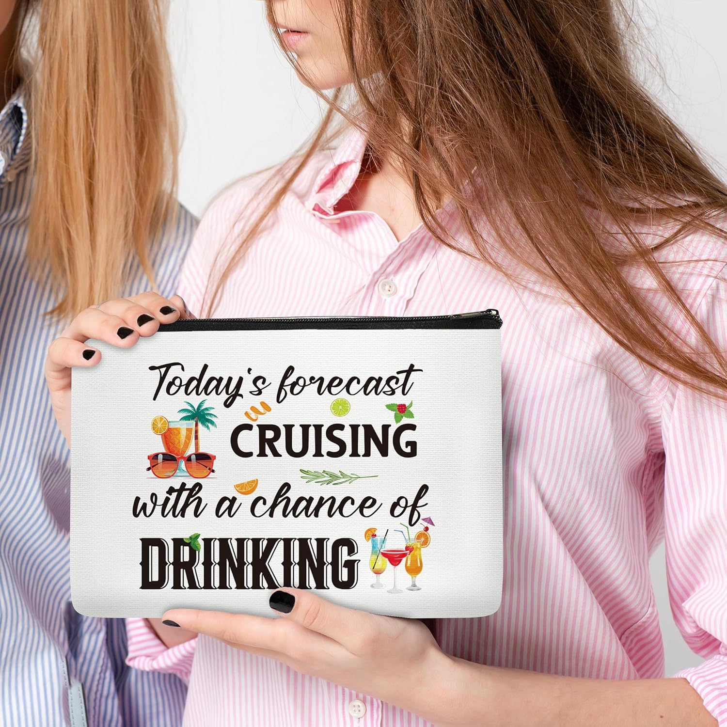 Cruise Makeup Bag Gifts - 4Pcs Cruise Ship Essentials Cruise Survival Kit Bags Cruise Cosmetic Bag for Women Girl Best Friend Travel Beach Accessories - Image 4