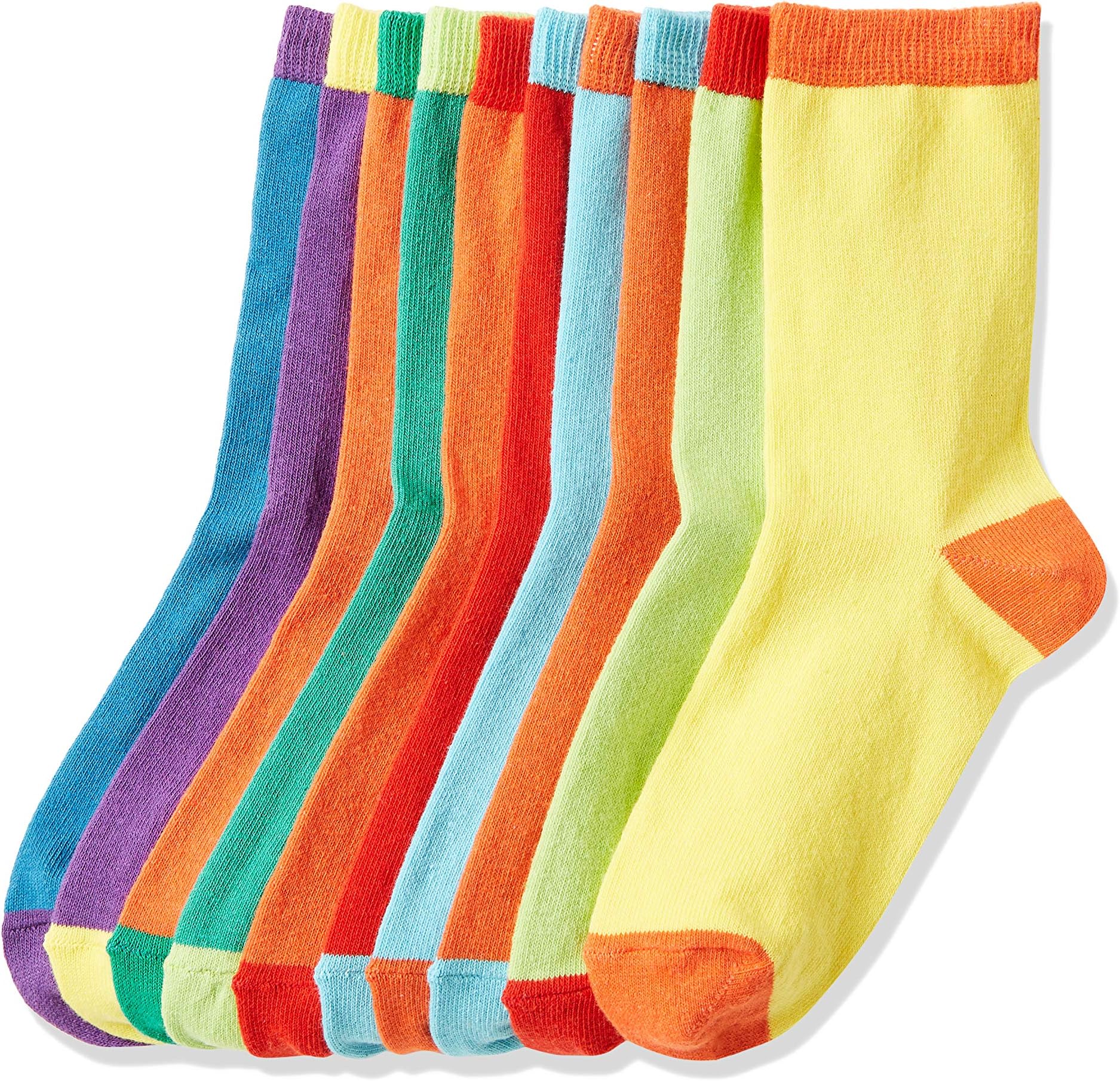Amazon Brand - RED WAGON Boy's Coloured Heels Calf Socks