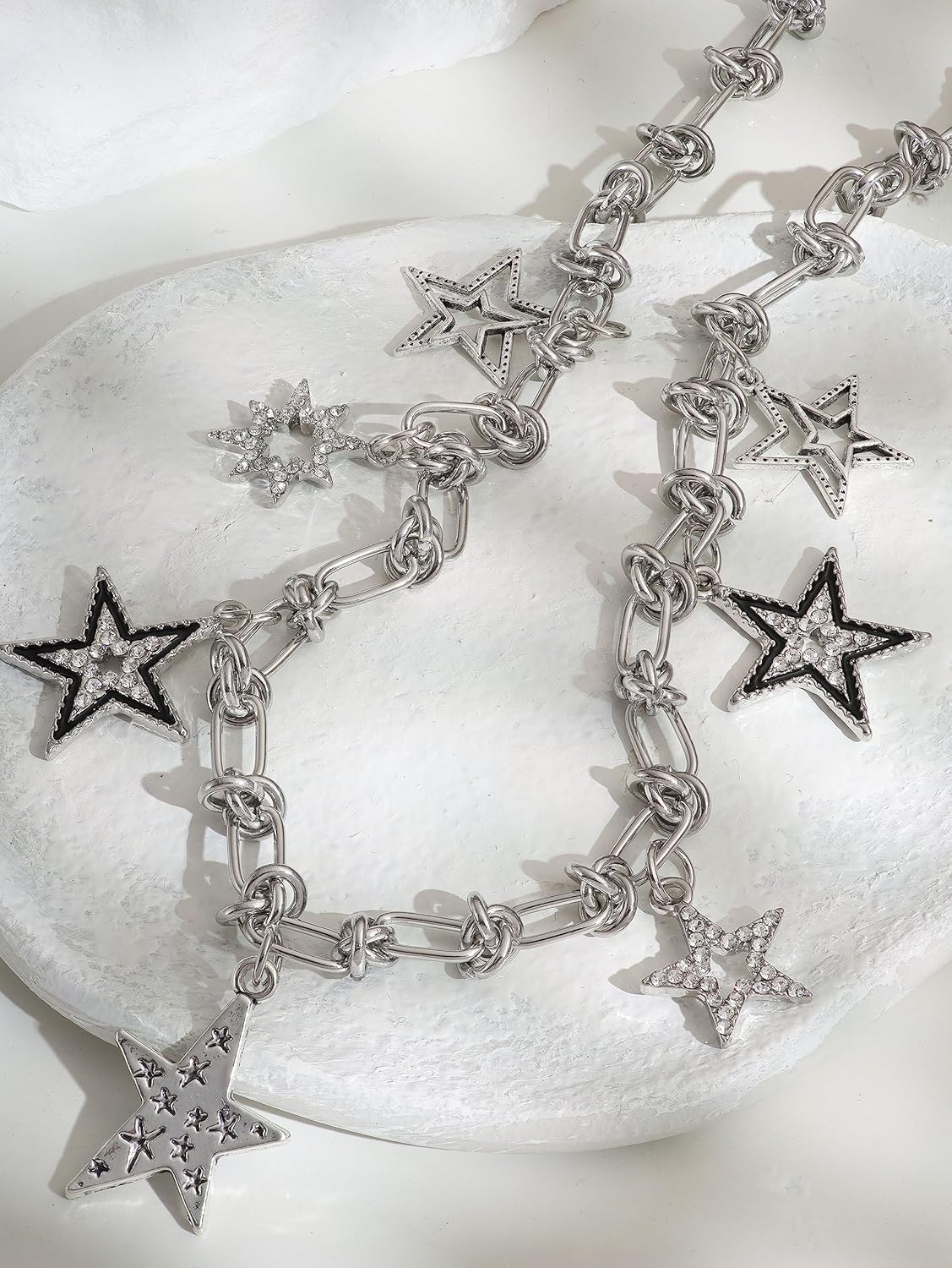 OJERRY Grunge Star Pendant Choker Stainless Steel Necklace Punk Y2K Aesthetic Jewelry for Girls Women - Image 7