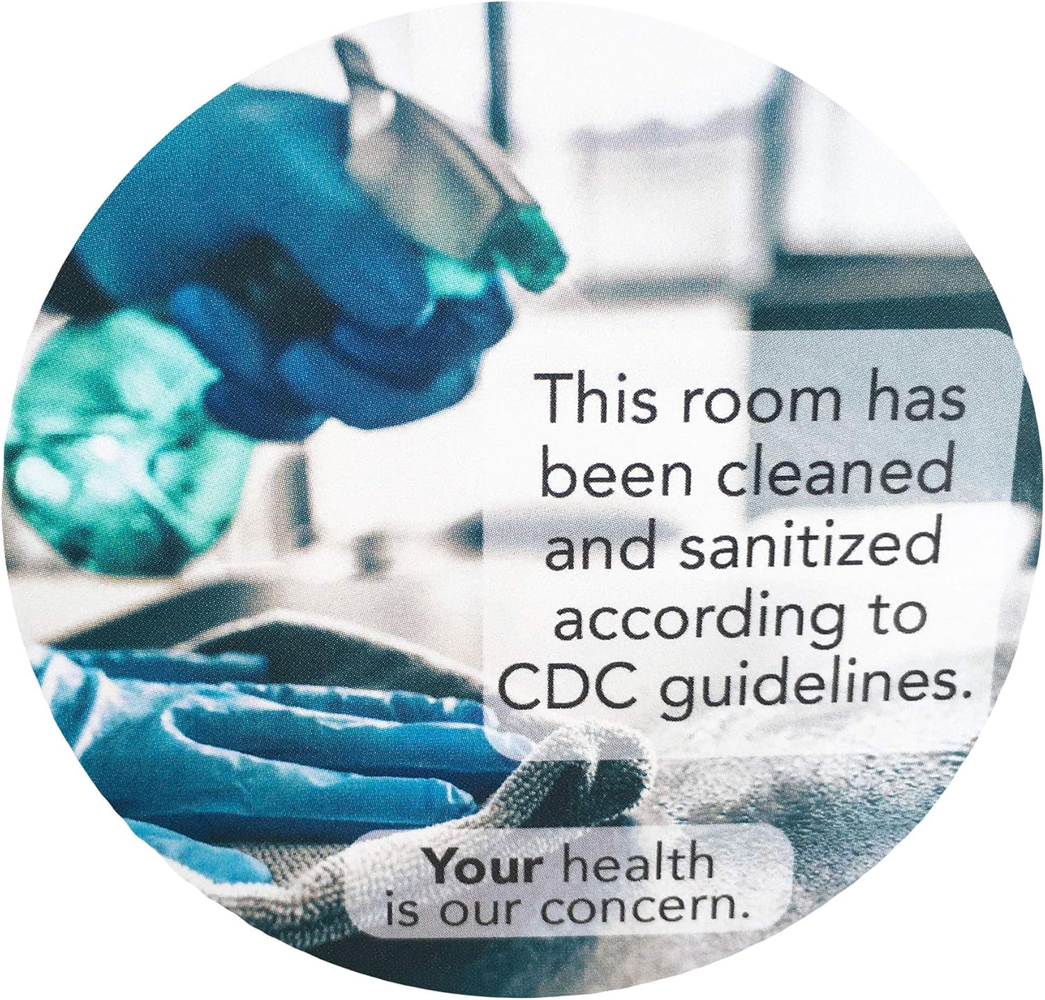 This Room Has Been Cleaned and Sanitized Labels Removable Adhesive 3 Inch 500 Total Labels