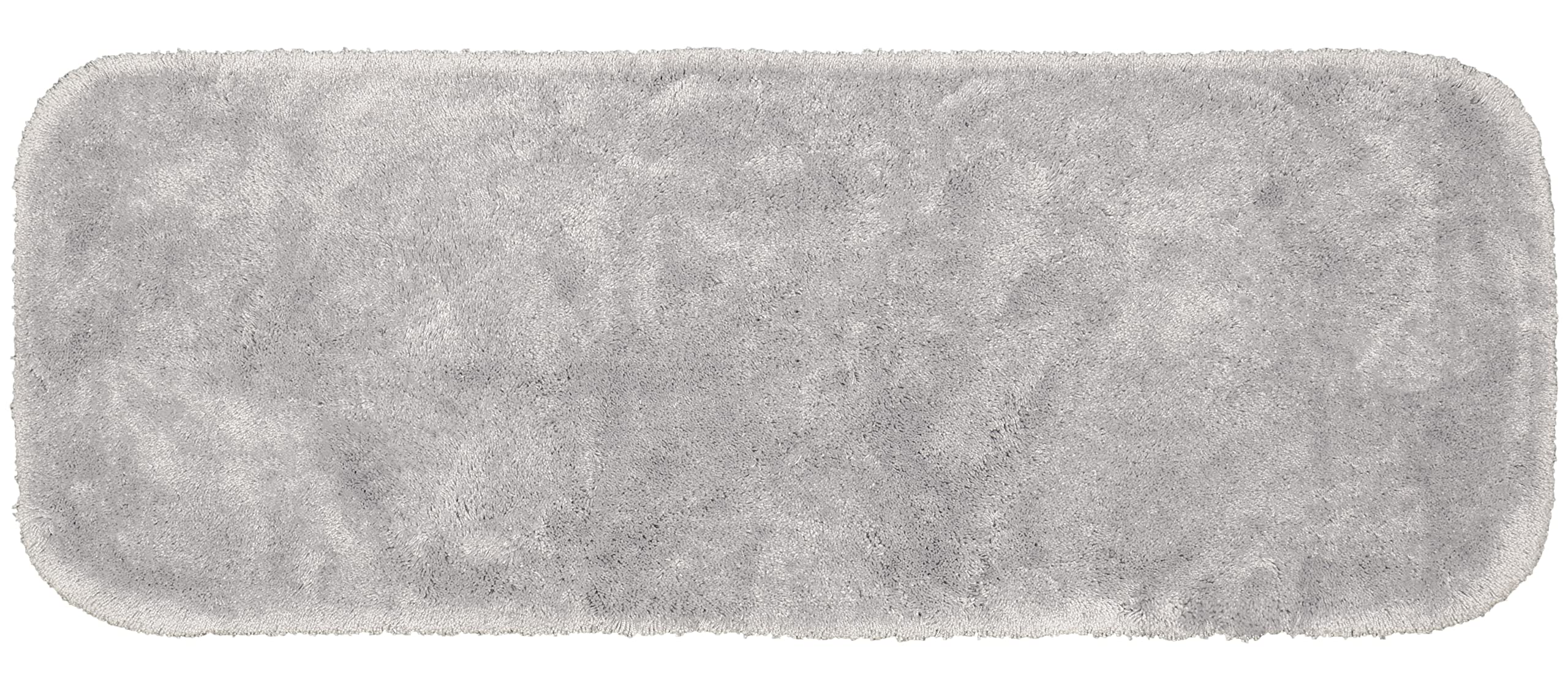 Garland Rug Finest Luxury Platinum Gray 22 in. x 60 in. Ultra Plush Washable Bath Rug -Soft, Fluffy, Non-Slip Design for Your Bathroom, Combining Comfort, Durability, and Elegance for Your Home