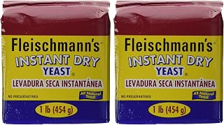 Fleischmann's Instant Dry Yeast, 2 x 16 oz Bags - Reliable Rise for Perfect Bread Baking