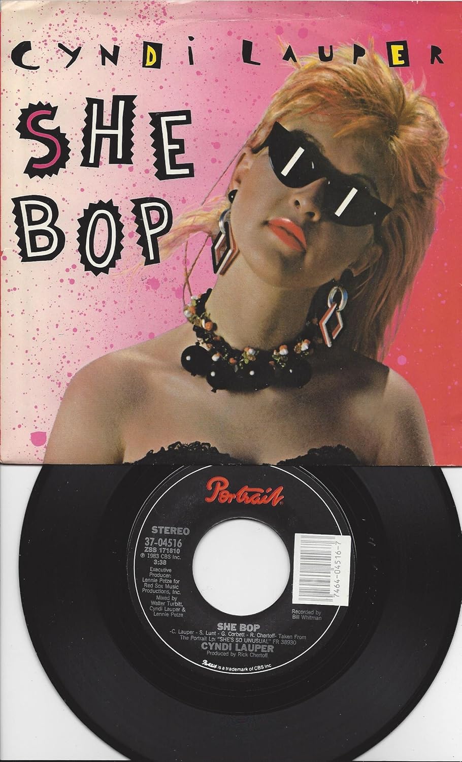 Lyndi Lauper Cyndi Lauper She Bop Promo 45 w/Picture Sleeve Amazon