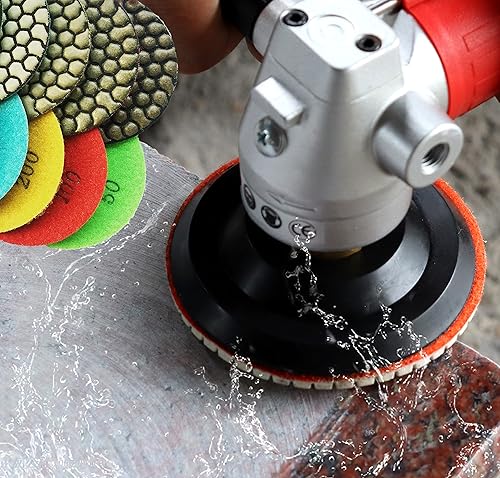 Miniatura 4 de 10 almohadillas de pulido de diamante seco de 4 pulgadas, grano para granito, piedra de mármol, hormigón, mármol travertino, vidrio granito pulido